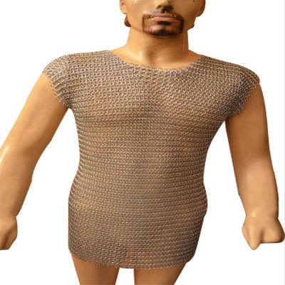 Aluminum Butted Chainmail Shirt Sleeveless Maille Haubergeon ABS (Original Aluminum)