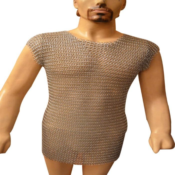 Aluminum Butted Chainmail Shirt Sleeveless Maille Haubergeon ABS (Original Aluminum)