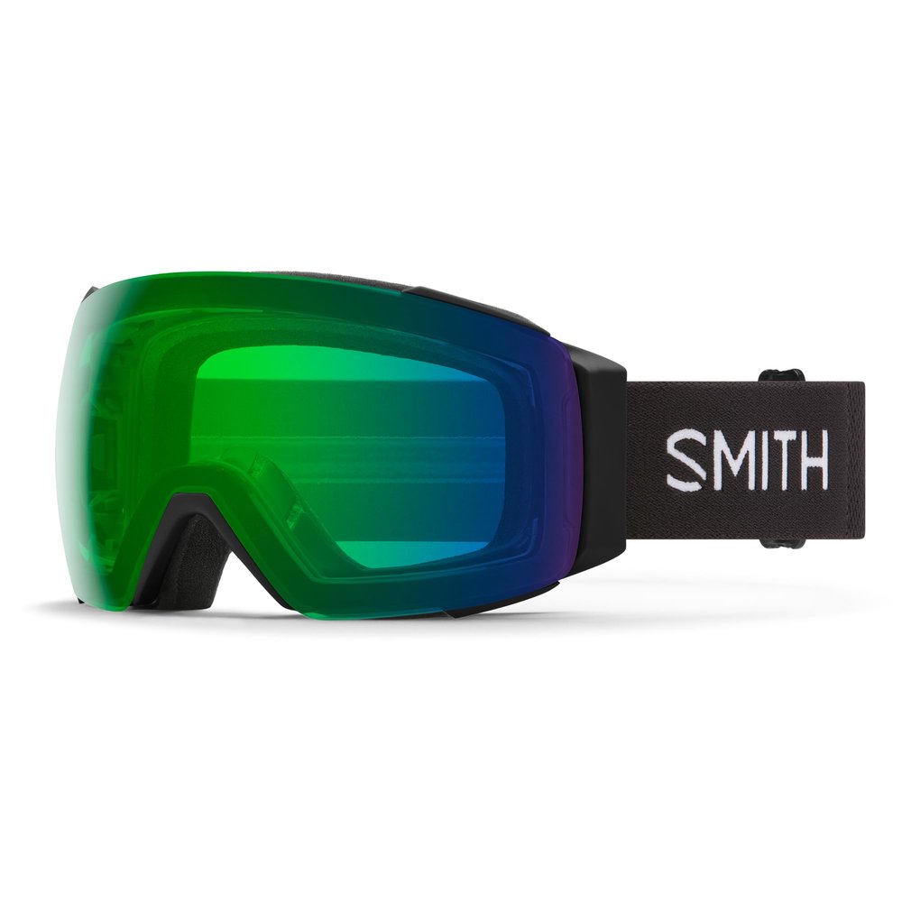 SMITH I/O MAG Goggles with ChromaPop Lens  Performance Snowsports Goggles with Easy Lens Change Technology for Skiing & Snowboarding  for Men & Women  Black + Everyday Green Mirror