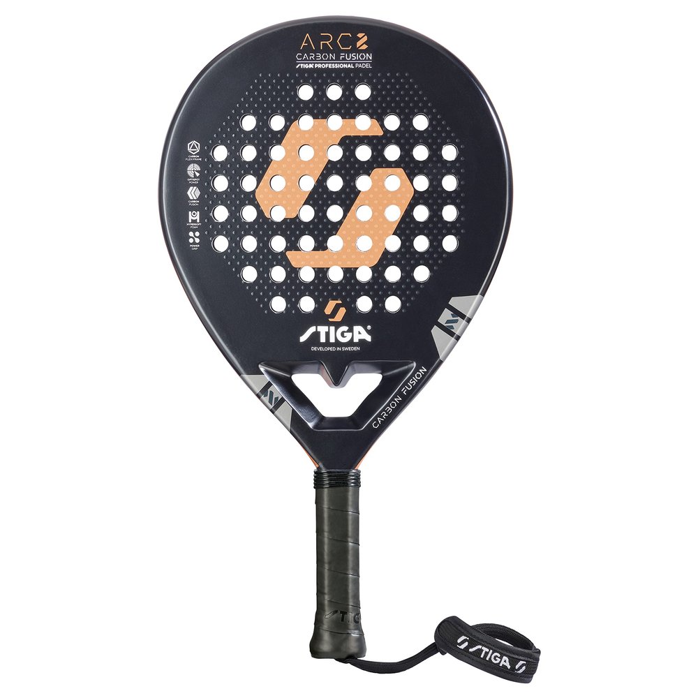 STIGA ARC 2 Padel Racket with Generous Face - Black/Chrome