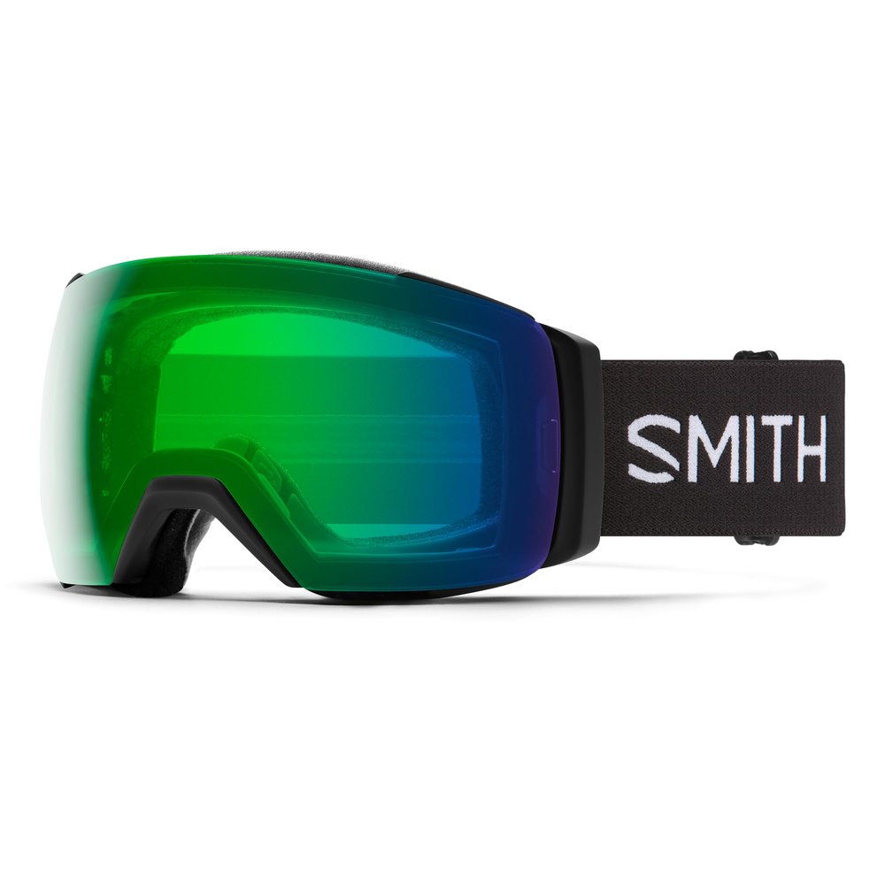 SMITH I/O MAG XL Goggles with ChromaPop Lens  Performance Snowsports Goggles with Easy Lens Change Technology for Skiing & Snowboarding  for Men & Women  Black + Everyday Green Mirror