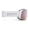 SMITH 4D MAG S Goggles with ChromaPop Lens  Performance Snowsports Goggles with Easy Lens Change Technology for Skiing & Snowboarding  White Chunky Knit + Everyday Rose Gold Mirror view 4