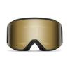 SMITH Squad MAG Goggles with ChromaPop Lens  Performance Snowsports Goggles with Easy Lens Change Technology for Skiing & Snowboarding  for Men & Women  Black + Sun Black Gold Mirror view 3