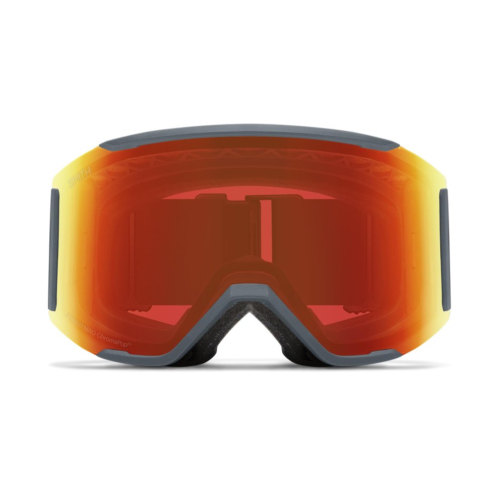 SMITH Squad MAG Goggles with ChromaPop Lens Performance Snowsports Goggles with Easy Lens Change Technology for Skiing & Snowboarding for Men & Women Slate + Everyday Red Mirror