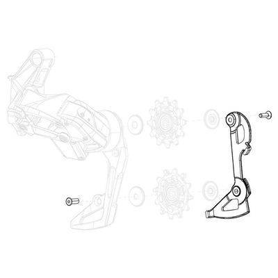 SRAM Force Rival XPLR eTap AXS Rear Derailleur Inner Cage with Steel Screws - Aluminum Construction for Precise Shifting and Rebuild Compatibility with FD-RIV-E-D1 & RD-FRC-E-D1
