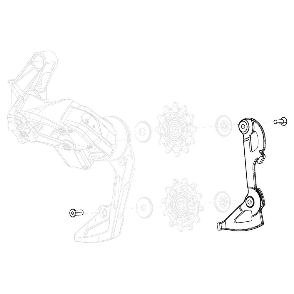 SRAM Force Rival XPLR eTap AXS Rear Derailleur Inner Cage with Steel Screws - Aluminum Construction for Precise Shifting and Rebuild Compatibility with FD-RIV-E-D1 & RD-FRC-E-D1