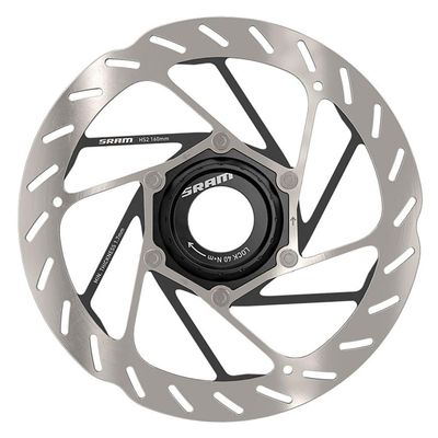 SRAM HS2 Disc Brake Rotor - 180mm, Center Lock, Rounded, Silver/Black