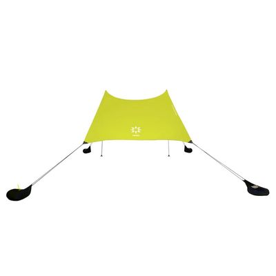 Neso Gigante Portable Beach Tent Sun Shelter - Lightweight Beach Shade Canopy - Easy Setup for Family Outings - Patented Reinforced Corners - UPF 50+ Sun Protection - 8ft Tall, 11 x 11ft - Lemon