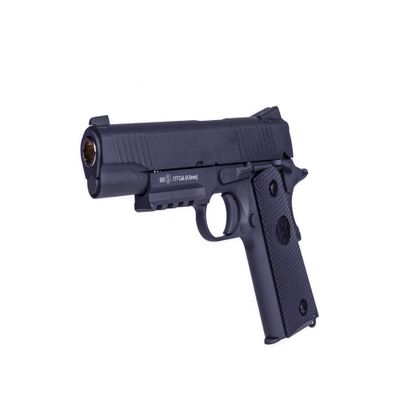 Barra Airguns 1911 Blowback BB Gun, Guns for Adults, Gas Blowback BB Pistols, CO2 Powered, .177 Caliber, 340 FPS, All Metal, Semi Auto Action, Black