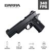 Barra Airguns 1911 Blowback BB Gun, Guns for Adults, Gas Blowback BB Pistols, CO2 Powered, .177 Caliber, 340 FPS, All Metal, Semi Auto Action, Black view 2