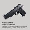 Barra Airguns 1911 Blowback BB Gun, Guns for Adults, Gas Blowback BB Pistols, CO2 Powered, .177 Caliber, 340 FPS, All Metal, Semi Auto Action, Black view 3