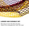 SANLIKE Fishing Net Folding Landing Net 98.4 in with Telescopic Pole and Handle Rubber Coated Mesh Corlorful Fishing Net for Fishing Freshwater Saltwater view 4
