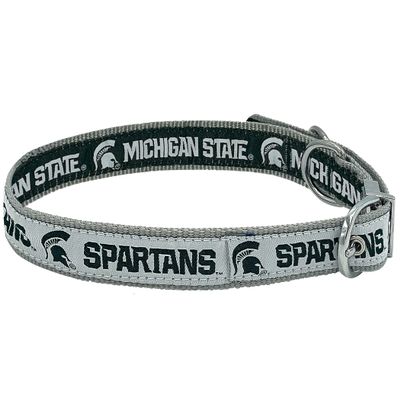 Pets First Michigan State Spartans Reversible NCAA Dog/Cat Collar, Medium. Premium Home & Away Two-Sided Pet Collar. Your Favorite University Team with a Unique Design on Each Side (MS-3280-MD)