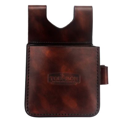 Tourbon Vintage Genuine Leather Waist Sporting Clay Trap Skeet Shooting Ammo Bag Shotgun Shell Pouch Dark Brown