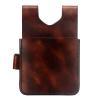 Tourbon Vintage Genuine Leather Waist Sporting Clay Trap Skeet Shooting Ammo Bag Shotgun Shell Pouch Dark Brown view 3