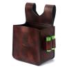 Tourbon Vintage Genuine Leather Waist Sporting Clay Trap Skeet Shooting Ammo Bag Shotgun Shell Pouch Dark Brown view 4