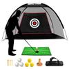 ASENVER Black Golf Practice Net Set - 6.6x4.4 FT with Hitting Mat, Target Cloth and Carrying Bag view 1