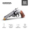Barra Schofield No. 3 CO2 Airsoft Revolver | Authentic 1875 Replica Airsoft Pistol | 5" Barrel, Full Metal Frame, Realistic 6-Shot Cylinder, 460 FPS (Nickel) view 2