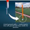 Bratla Cricket Target Stump Wicket for Fielding Bowling Training Practice Metal Spring Loaded Standard Full Size 28 Single view 4