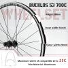 BUCKLOS Aluminum Alloy 700c Road Bike Wheelset, 30mm Depth 20mm Wide Quick Release Rim Brake Bike Wheels, Superlight Double Wall 24H Round Spokes view 4