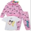 JoJo Siwa boys Jojo Siwa Hoodie Jogger Sweatpant Tee 3 Piece Bundle Set T Shirt, Pink/White, 7-8 view 1