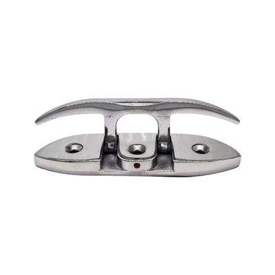 MARINE CITY Rope Folding Cleat 6"  Heavy Duty 316 Grade Stainless Steel Deck Mount 1/2" Recessed Height for Marines,Boats,Yachts (Pack of 1)