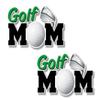 2 Golf MOM Decals Golfing Sports Team Golfer Mothers Day Gift Vehicle Car SUV Vinyl Stickers (2 Decal Set(4''x7'')) view 2