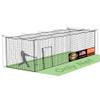 Baseball Batting Cage Nets, ONLY NET, 10'H x10'W x 35'L Baseball and Softball Cage Netting, 1.88" Mesh, Professional Fully Enclosed Heavy Duty PE Hitting Cage Net with Door, Without Poles