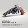 Barra Schofield No. 3 CO2 Airsoft Revolver | Authentic 1875 Replica Airsoft Pistol | 5" Barrel, Full Metal Frame, Realistic 6-Shot Cylinder, 460 FPS (Gunmetal) view 3