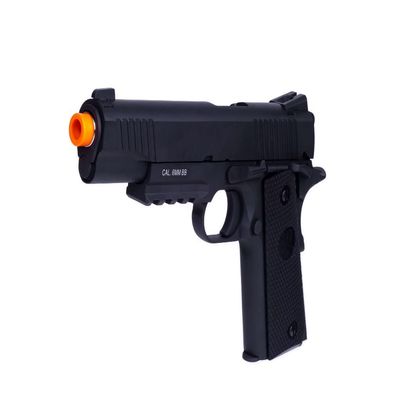 Barra Airguns 1911 Airsoft Pistol Gas Blowback, Guns for Adults, Gas Blowback Airsoft Pistols, CO2 Powered, 6MM Ammo, 340 FPS, All Metal, Semi Auto Action, Black