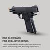 Barra Airguns 1911 Airsoft Pistol Gas Blowback, Guns for Adults, Gas Blowback Airsoft Pistols, CO2 Powered, 6MM Ammo, 340 FPS, All Metal, Semi Auto Action, Black view 4