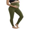Hybrid & Company Women's Super Comfy Stretch Maternity Leggings LM48224 8826 Olive M view 1