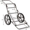 SAFSTAR Folding Deer Cart, Heavy-Duty Steel Hunting Game Cart w/ 2 Big Rubber Wheels & Lockable Design, 500 lbs Capacity Foldable Outdoor Carrying Cart for Luggage Firewood Deer Animal (Silver) view 3