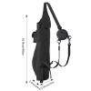 Syansju Archery Back Arrow Quiver, Canvas Arrow Holder, Shoulder Hanged Adjustable Quiver for Arrows, Archery Quiver with Front Pockets (Black) view 2