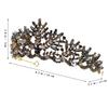minkissy Black Baroque Bride Crown Gothic Tiara Hair Stick Bun Hairpin Wedding Headpiece for Women Engagement Parties and Costume Accessories view 2