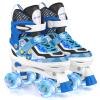 Roller Skates for Kids Girls Boys 4 Size Adjustable Kids Roller Skates with Wheels Light up for Children, Teens, Beginner & Advance, Indoor Outdoor (Small, B-Blue) view 1