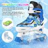 Roller Skates for Kids Girls Boys 4 Size Adjustable Kids Roller Skates with Wheels Light up for Children, Teens, Beginner & Advance, Indoor Outdoor (Small, B-Blue) view 4