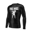 DIYUME Mens Free Hugs Grapplers Uniform Compression Baselayer for Coach Students,Black M view 1