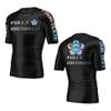 DIYUME Add Your Photo Front Back Sleeves BJJ MMA Rashguard Slim Fit Skin Shirt, Short Sleeves, Men L view 1