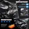 MAGCOMSEN Mens Winter Coats Water Risistant Ski Snow Jackets Windproof Snowboard Fleece Lined Hooded Parka Black Camouflage, XL view 2