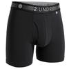 2UNDR Men's 6" Flow Shift Boxer Briefs (Black, XX-Large) view 1
