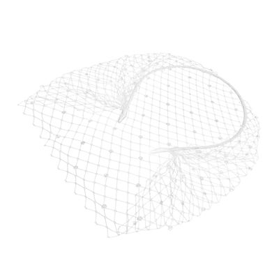 Beaupretty Rhinestone Vintage Bridal Wedding Headpiece with Hair Hoop and Veil - 1920s Fascinator Headwear for Tea Party