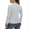 LastFor1 Women's Golf Polo Shirt Tennis Long Sleeve Shirt UPF 50+ Moisture Wicking Athletic Fitness T-Shirt Light Gray L view 2