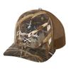 Droppin Drake Southern Apparel Co Mallard Duck and Gun X Logo Mesh Back Trucker Hat-Buck Camo, One Size-X-Large view 1