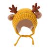 Cute Reindeer Antlers Baby Slouchy Baggy Beanie Soft Winter Warm Crochet Knitted Hat for Toddler Girls Boys (Yellow, One Size) view 1