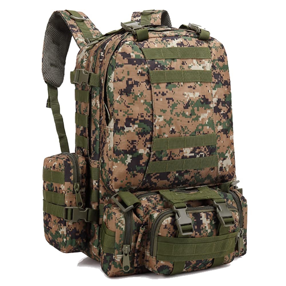 ZOYEOSIK Tactical Backpack MOLLE Rucksacks Detachable Assault Pack Bug Out Bag