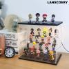 LANSCOERY LED Lighted Acrylic Display Case, 4 Tier Display Box for Collectibles and Action Figures, Clear Dustproof Organizer with Black Base  11.8x8.9x11inch view 3