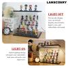 LANSCOERY LED Lighted Acrylic Display Case, 4 Tier Display Box for Collectibles and Action Figures, Clear Dustproof Organizer with Black Base  11.8x8.9x11inch view 4