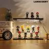 LANSCOERY LED Lighted Acrylic Display Case, 2 Tier Display Box for Collectibles and Action Figures, Clear Dustproof Organizer with Black Base  11.8x4.3x7.9inch view 2
