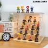 LANSCOERY LED Lighted Acrylic Display Case, 5 Tier Display Box for Collectibles and Action Figures, Clear Dustproof Organizer with Wooden Base  11.8x11x11.8inch view 3